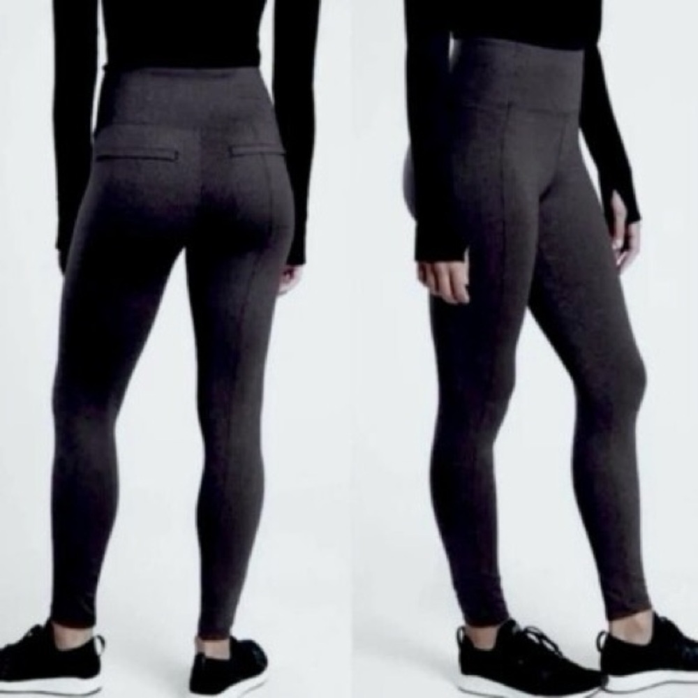 Athleta Delancey Herringbone Leggings Small Dark Gray